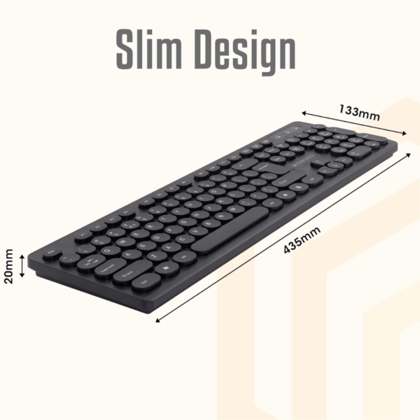 Zebronics K24 USB Keyboard – Slim, silent & durable with 8M keystrokes. - Image 4