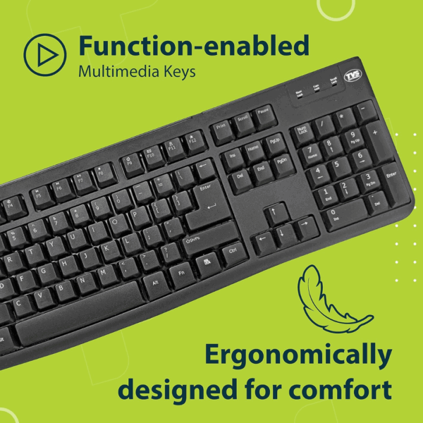 TVS Champ Plus Wired Keyboard – 10M keystrokes, bold laser-etched keys. - Image 3