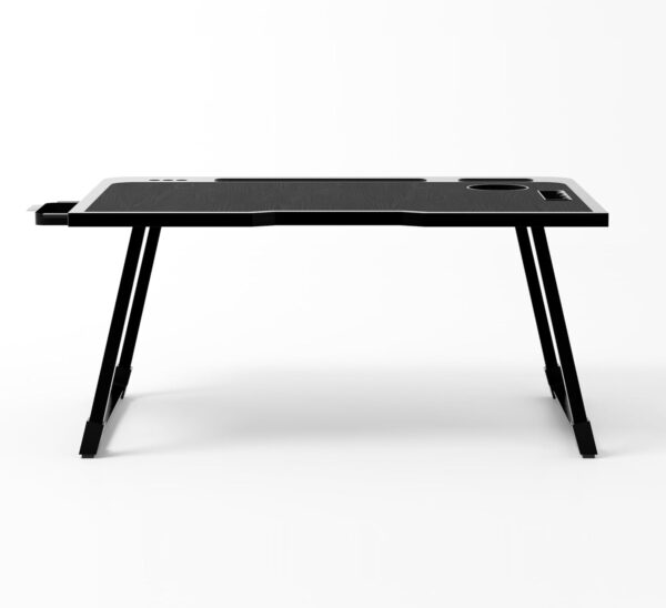 Cubiker Foldable Laptop Table with Cup Holder – Black (60x40x24 cm) - Image 2