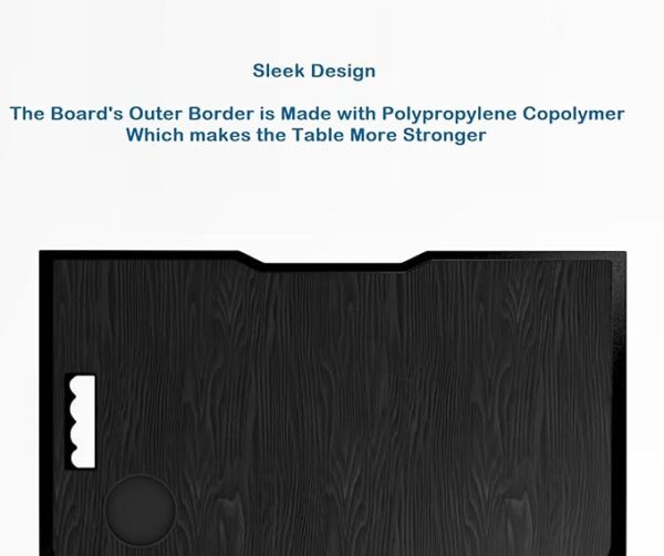 Cubiker Foldable Laptop Table with Cup Holder – Black (60x40x24 cm) - Image 5