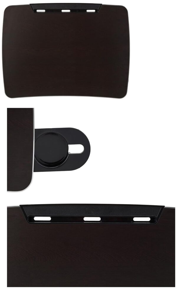 Basics Height Adjustable Laptop Table with Lockable Wheels | Alloy Steel | Black - Image 6