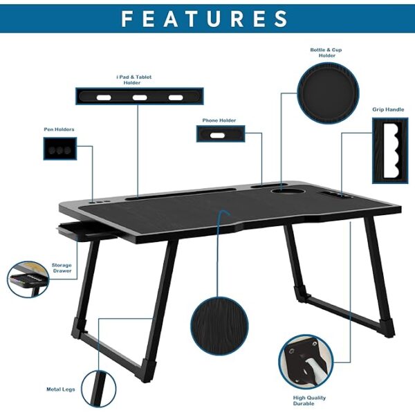 Cup Holder Laptop Foldable Table